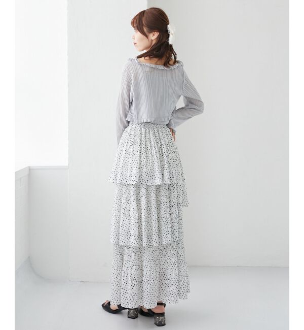  「パールチェーンキャミセットフリルカーデ」|カーディガン|