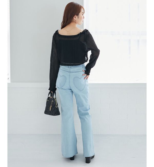  「パールチェーンキャミセットフリルカーデ」|カーディガン|