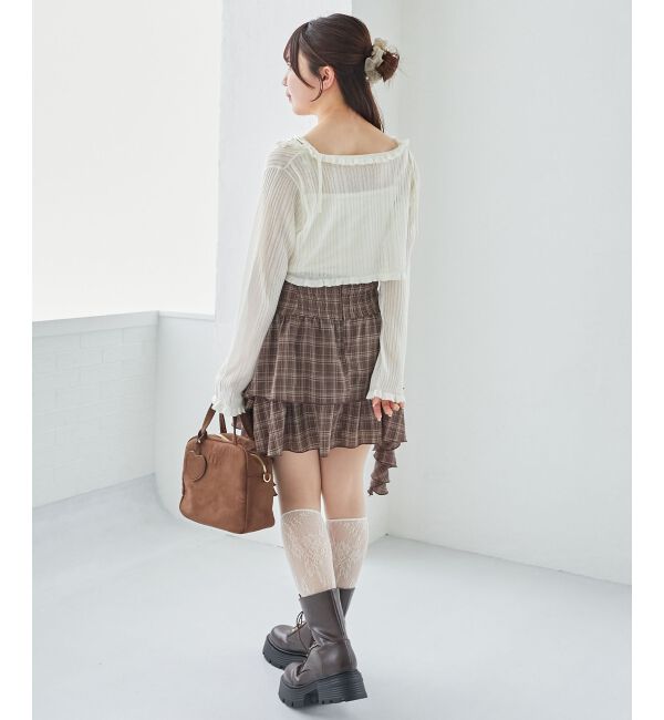  「パールチェーンキャミセットフリルカーデ」|カーディガン|