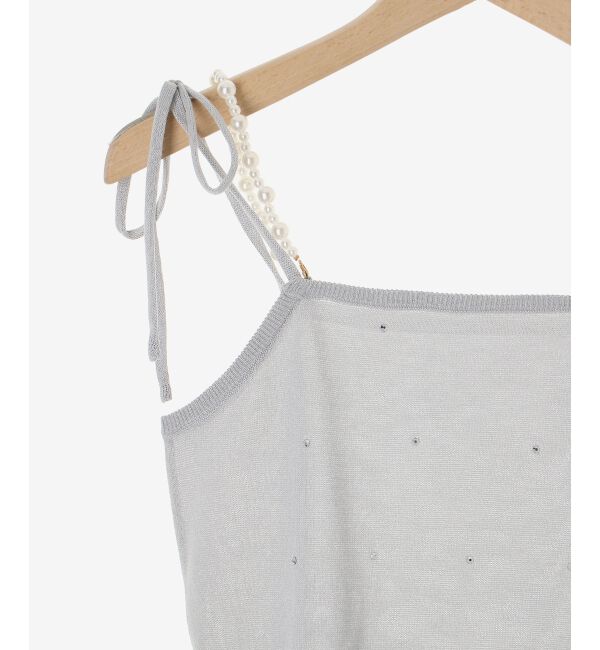  「パールチェーンキャミセットフリルカーデ」|カーディガン|