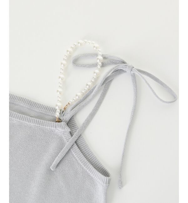  「パールチェーンキャミセットフリルカーデ」|カーディガン|