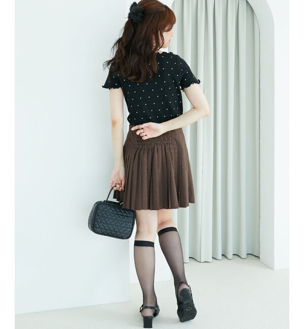  「ドットパターンリブカーディガン」|カーディガン|