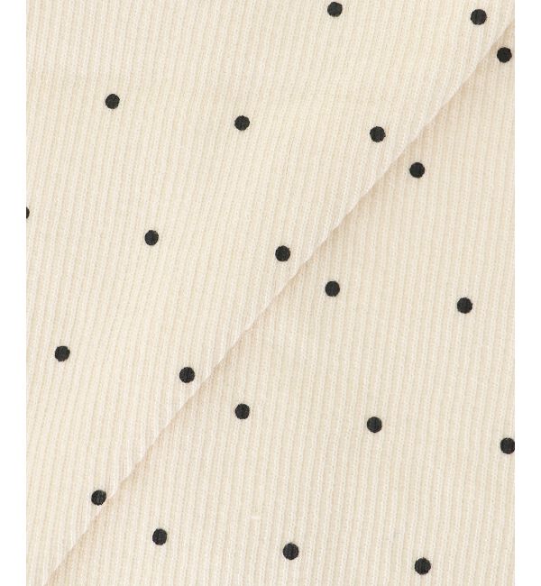  「ドットパターンリブカーディガン」|カーディガン|