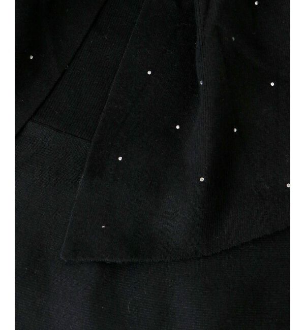  「ビジューリボンニットミニワンピース」|ワンピース|