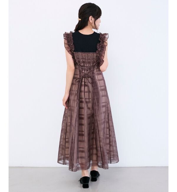  「ノースリフリルドッキングワンピ」|ワンピース|