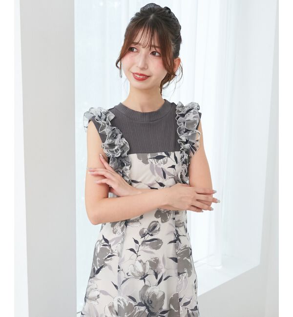  「ノースリフリルドッキングワンピ」|ワンピース|