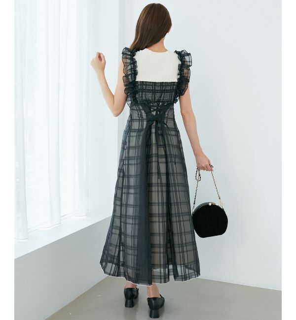  「ノースリフリルドッキングワンピ」|ワンピース|