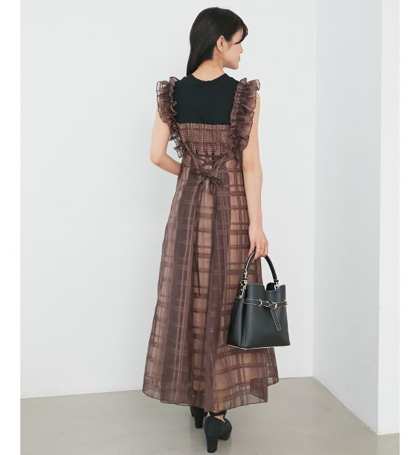  「ノースリフリルドッキングワンピ」|ワンピース|