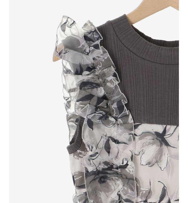  「ノースリフリルドッキングワンピ」|ワンピース|