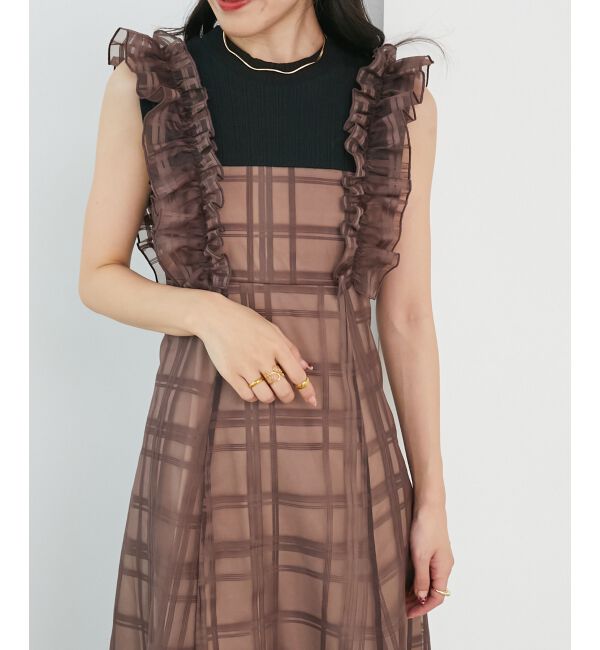  「ノースリフリルドッキングワンピ」|ワンピース|