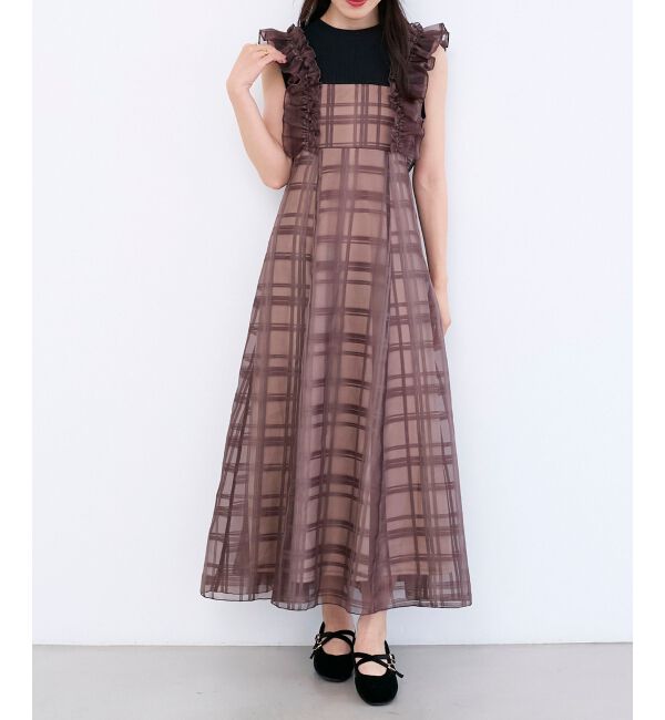  「ノースリフリルドッキングワンピ」|ワンピース|