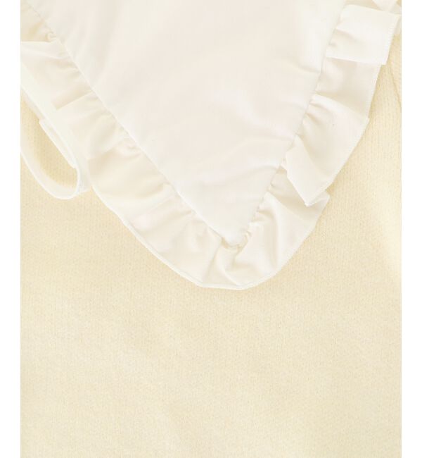  「フリルカラーセットニットカーディガン」|カーディガン|