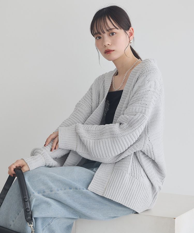 earth music&ecology「マットモールカーディガン」|カーディガン|