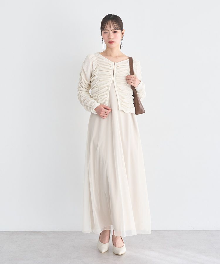 earth music&ecology「フロントホックシャーリングトップス」|カーディガン|