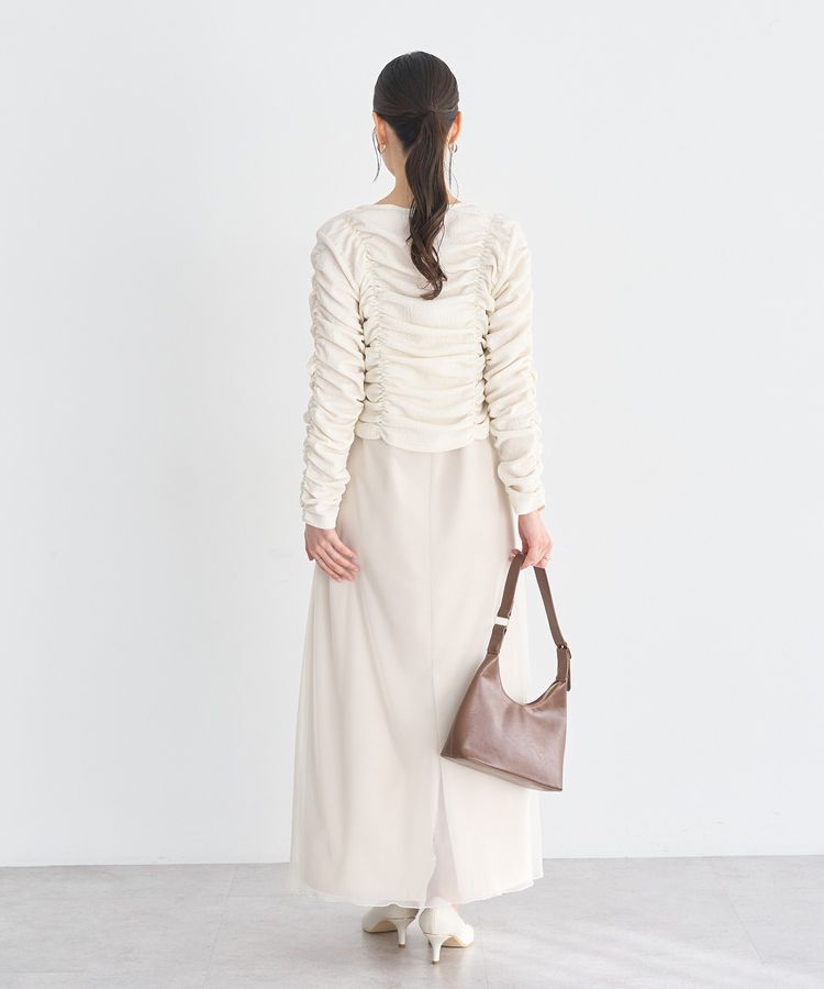 earth music&ecology「フロントホックシャーリングトップス」|カーディガン|