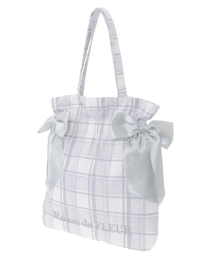 Maison de FLEUR「チェックダブルリボントートバッグ」|トートバッグ|