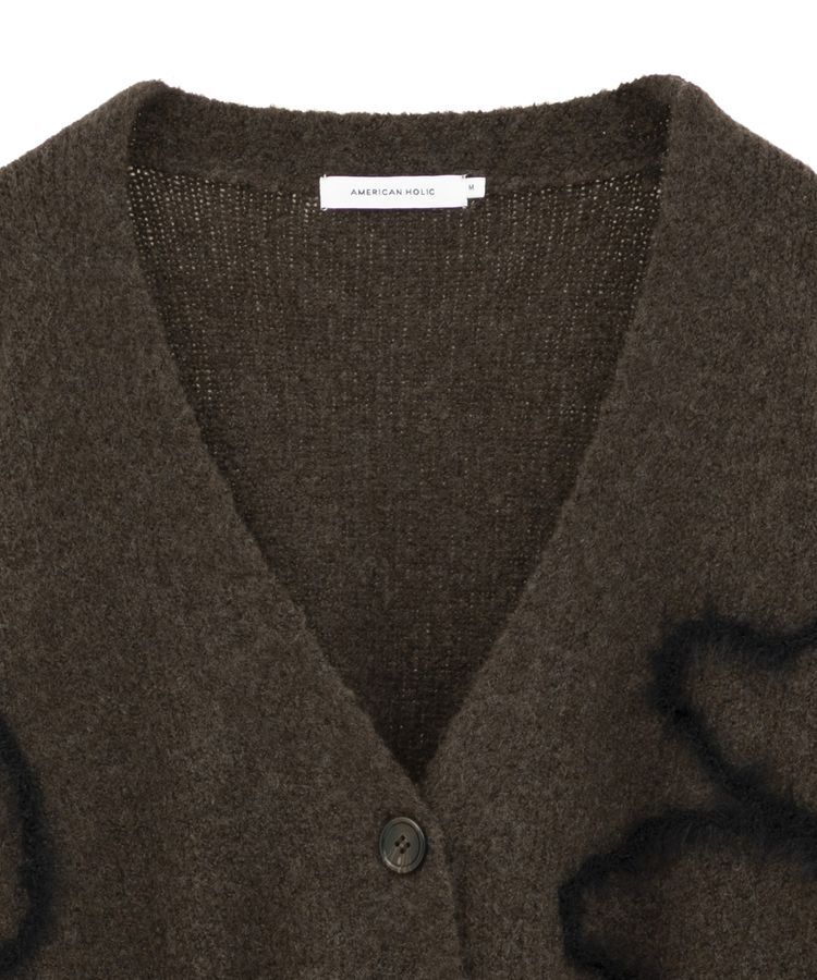 AMERICAN HOLIC「ニュアンスライン柄Vネックカーディガン」|カーディガン|