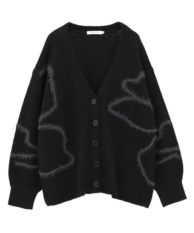AMERICAN HOLIC「ニュアンスライン柄Vネックカーディガン」|カーディガン|