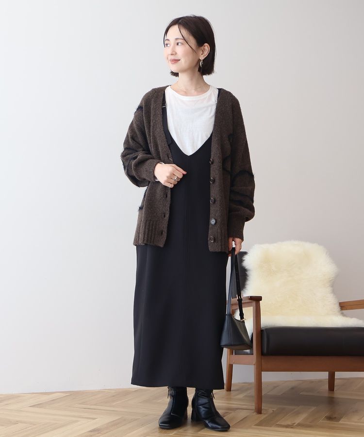 AMERICAN HOLIC「ニュアンスライン柄Vネックカーディガン」|カーディガン|