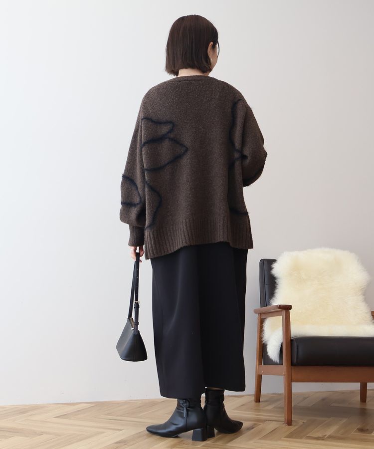 AMERICAN HOLIC「ニュアンスライン柄Vネックカーディガン」|カーディガン|