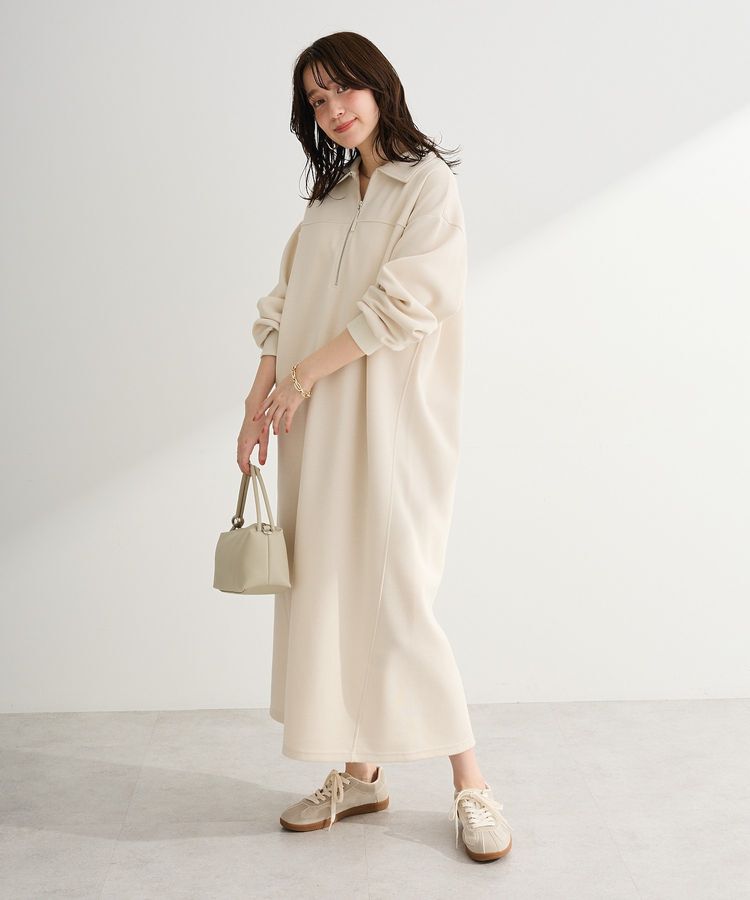 Green Parks「ポロ衿ハーフZIPカットワンピース」|ワンピース|