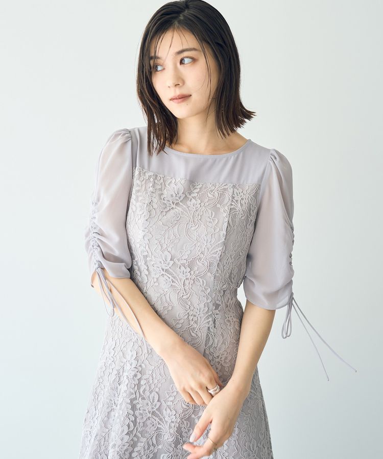 YECCA VECCA「レース切替フレアドレス」|ワンピース|