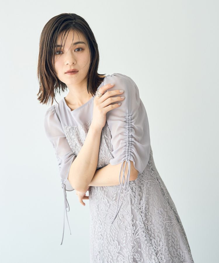 YECCA VECCA「レース切替フレアドレス」|ワンピース|