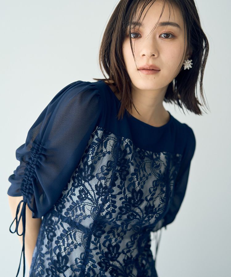 YECCA VECCA「レース切替フレアドレス」|ワンピース|