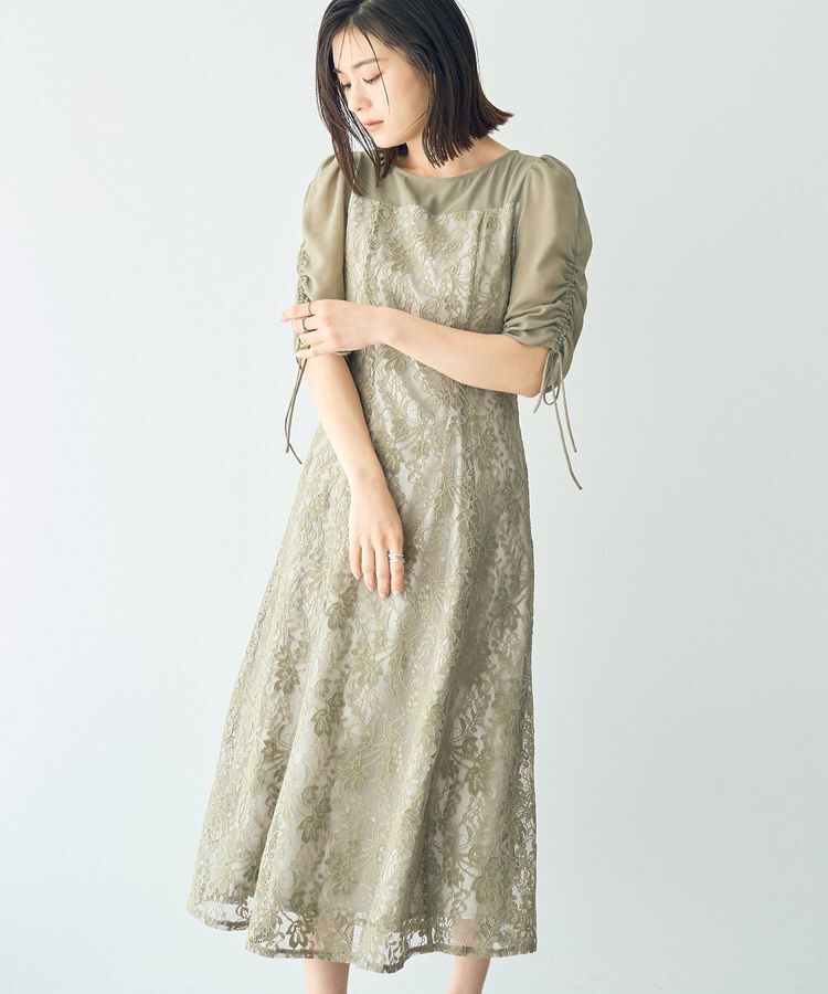 YECCA VECCA「レース切替フレアドレス」|ワンピース|