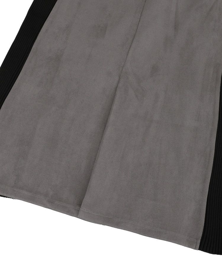 YECCA VECCA「ニット切替フェイクスエードジャンスカ」|ジャンパースカート|