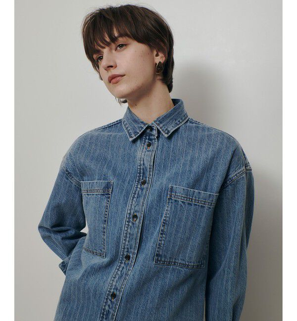 allureville「デニムビッグポケットシャツ」|シャツ・ブラウス|インディゴ