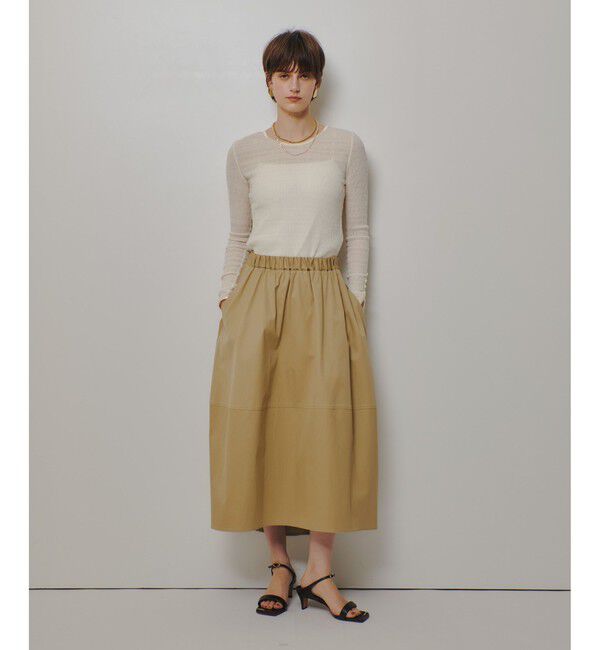 allureville「チノバルーンギャザースカート」|スカート|