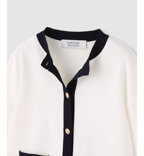 LOULOU WILLOUGHBY「◇【LOULOU WILLOUGHBY】バイカラーコンパクトカーディガン」|カーディガン|