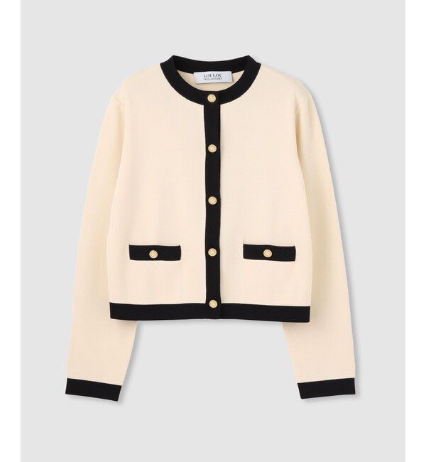 LOULOU WILLOUGHBY「◇【LOULOU WILLOUGHBY】バイカラーコンパクトカーディガン」|カーディガン|ベージュ系