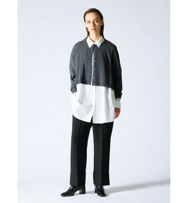 mizuiro ind「mizuiro ind クルーネックショートカーディガン」|カーディガン|