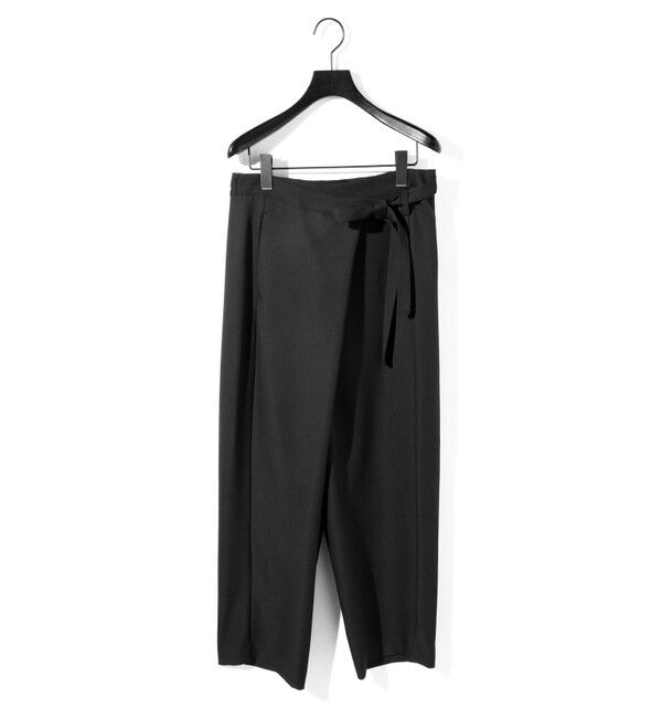 MIDIUMISOLID「MIDIUMISOLID ドレープラップパンツ」|その他|ブラック