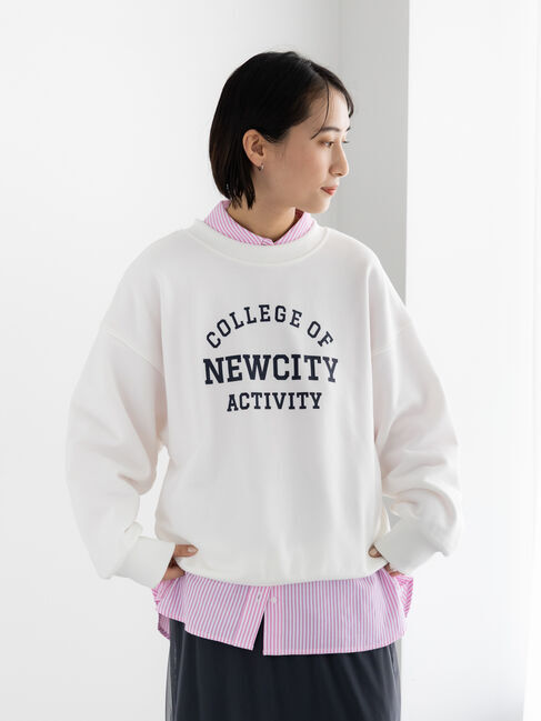 Te chichi「裏毛ロゴプルオーバー」|Tシャツ・カットソー|オフホワイト