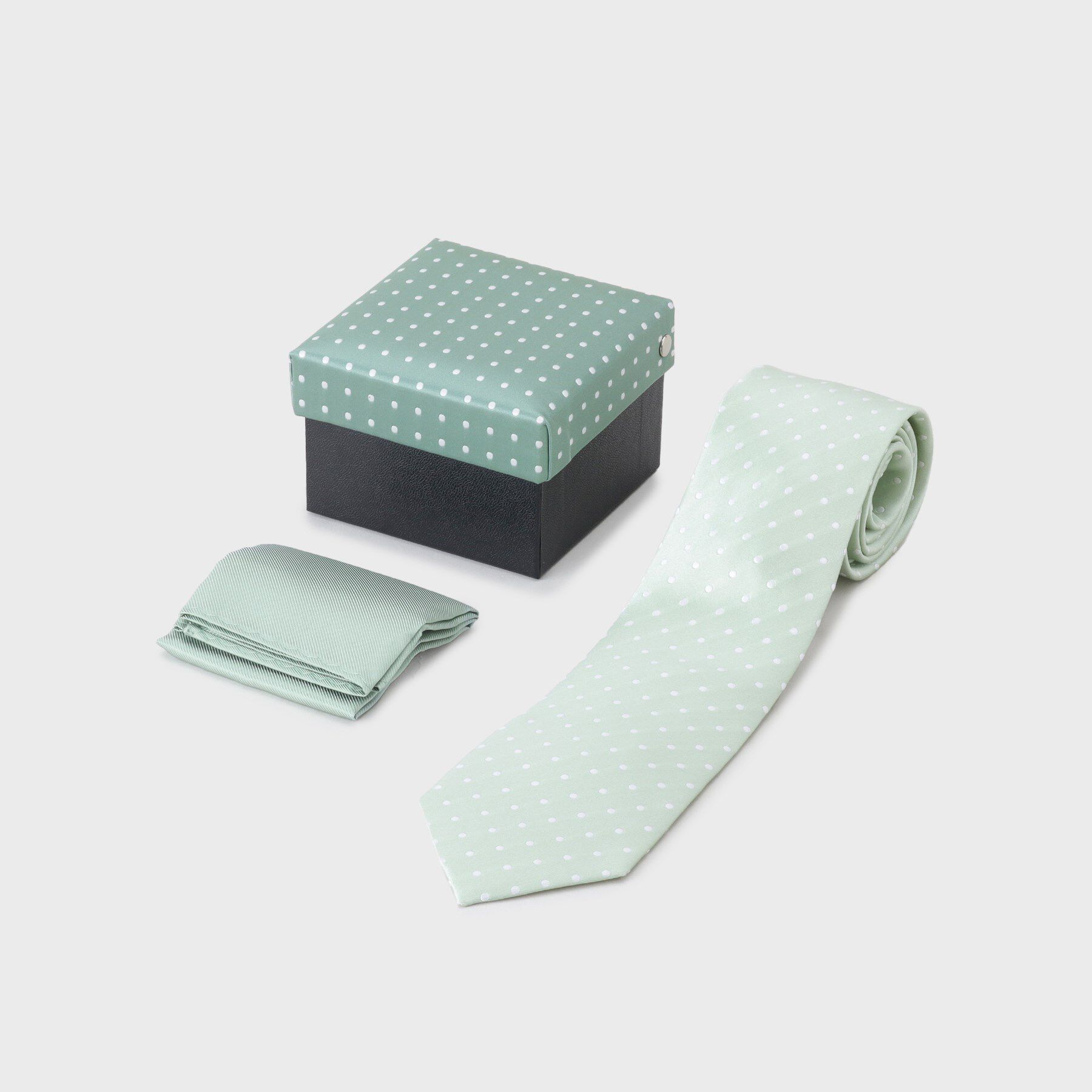 TAKEO KIKUCHI「フォーマルBOX チーフ&ネクタイセット」|ネクタイ・蝶ネクタイ|ライトグリーン(02