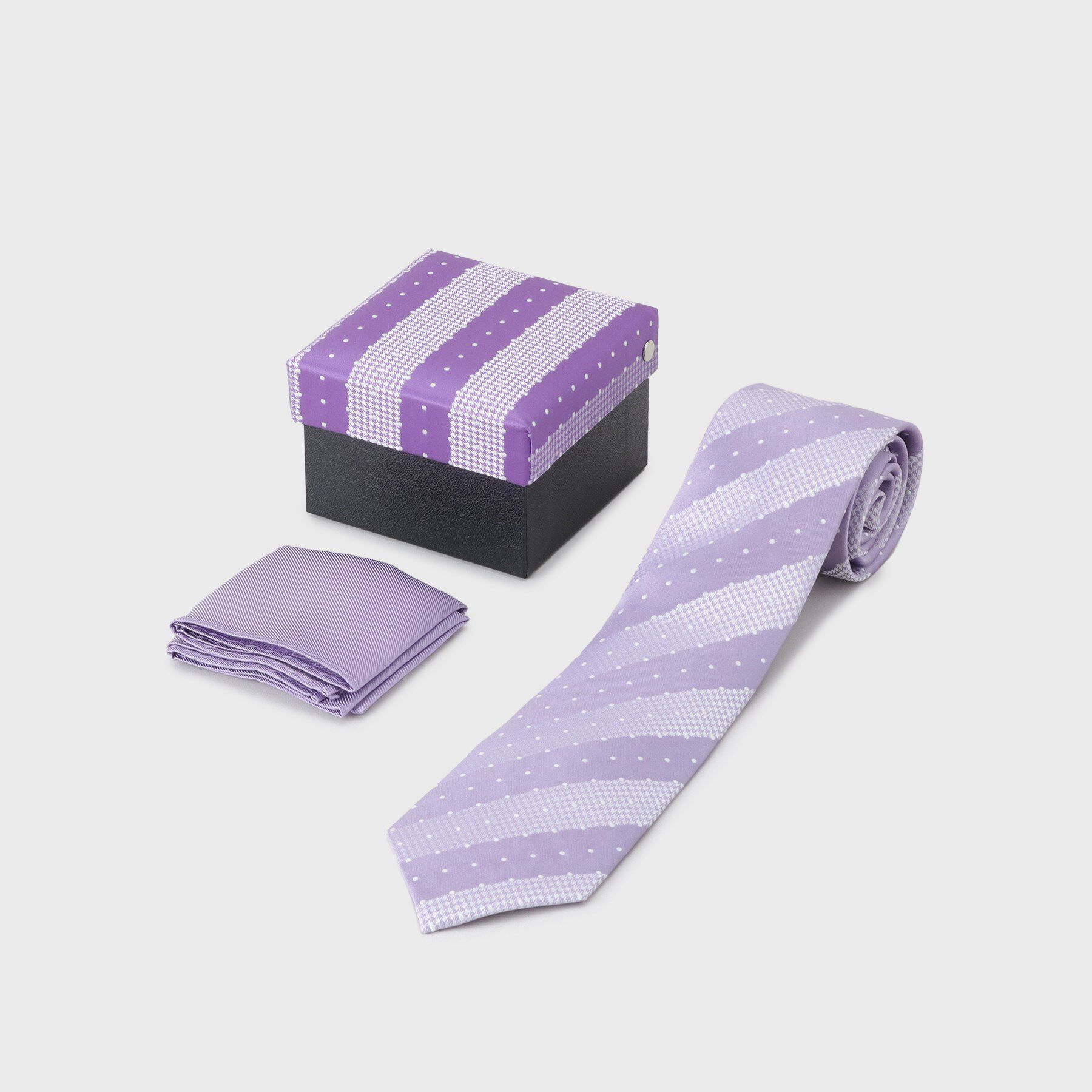 TAKEO KIKUCHI「フォーマルBOX チーフ&ネクタイセット」|ネクタイ・蝶ネクタイ|ラベンダー(080)