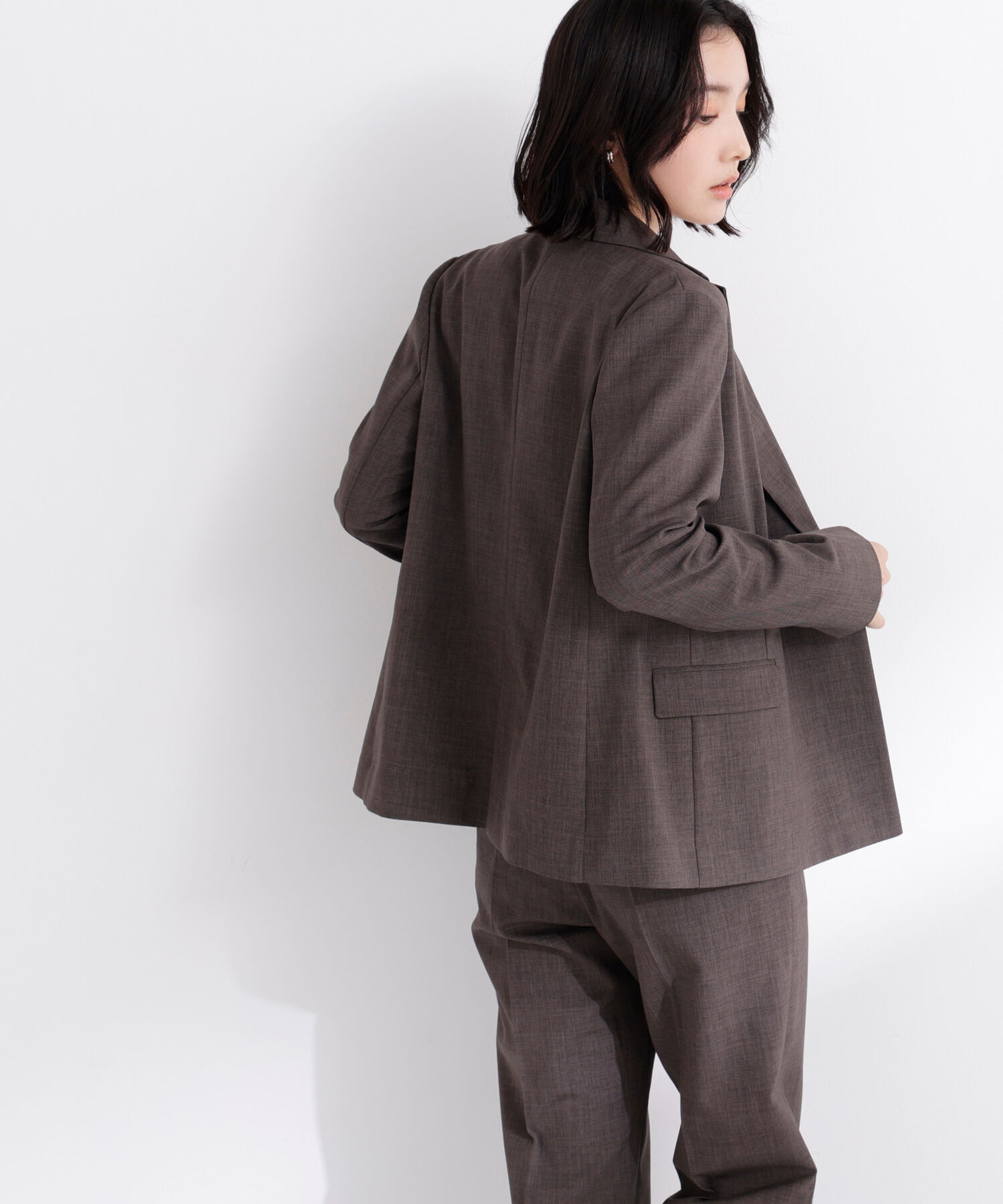  「リネンライク SETUP ダブルボタンジャケット」|その他|