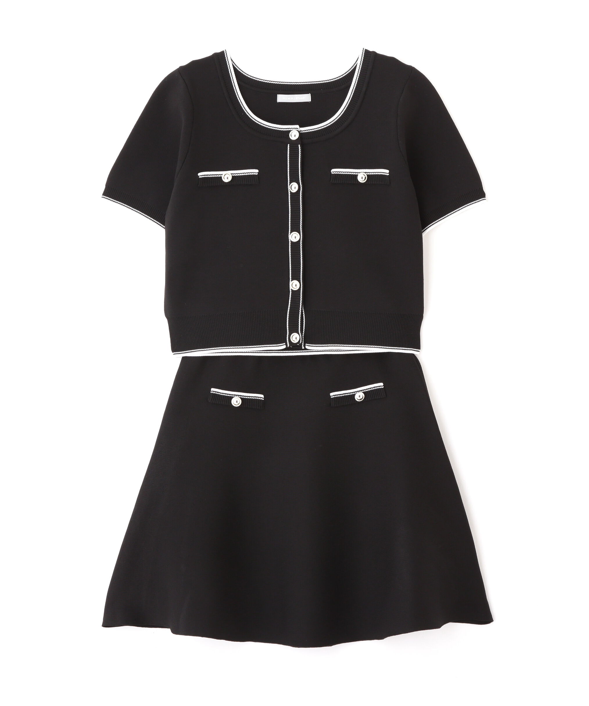  「配色ラインフレアスカートセットアップ」|ワンピース|