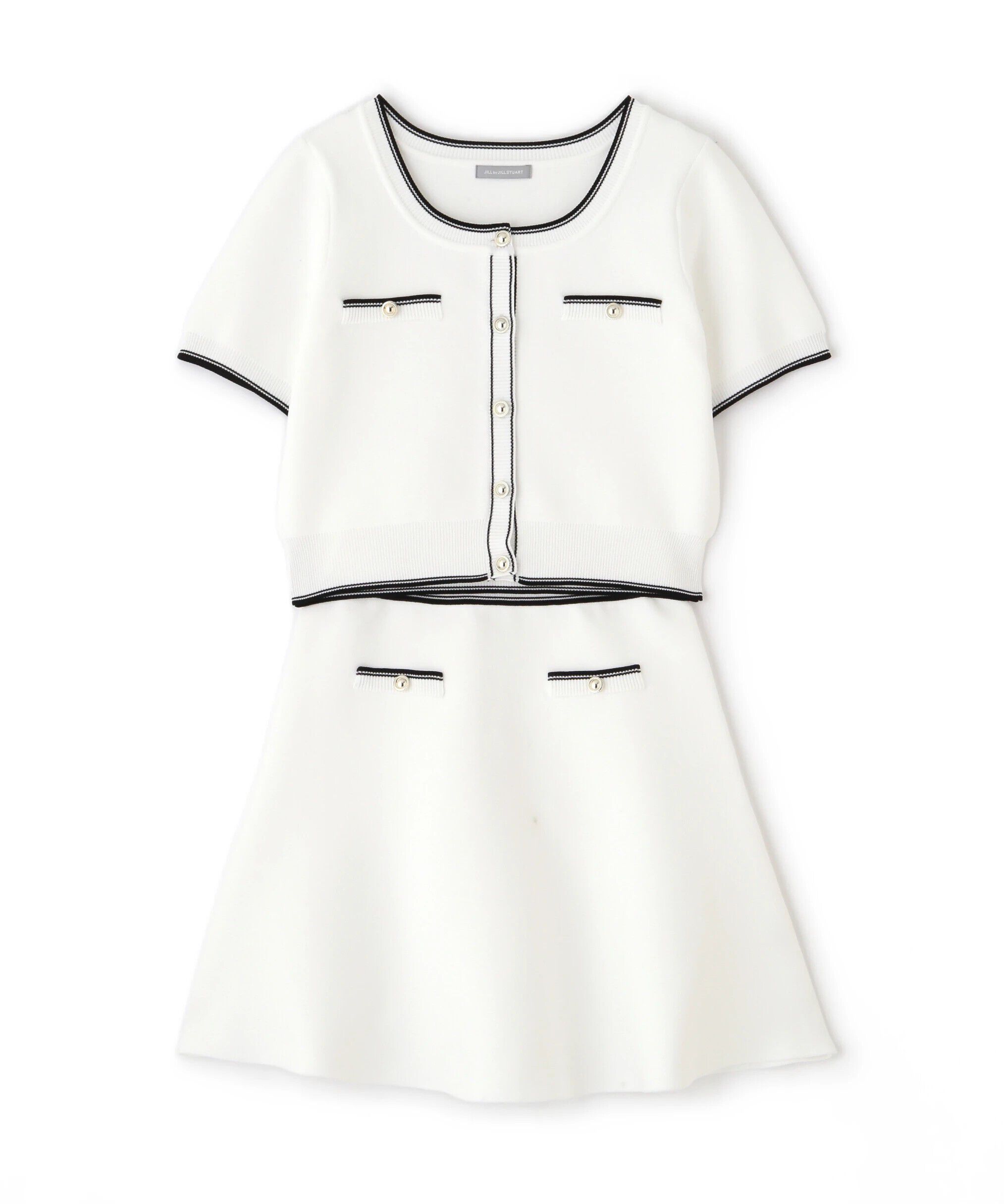  「配色ラインフレアスカートセットアップ」|ワンピース|