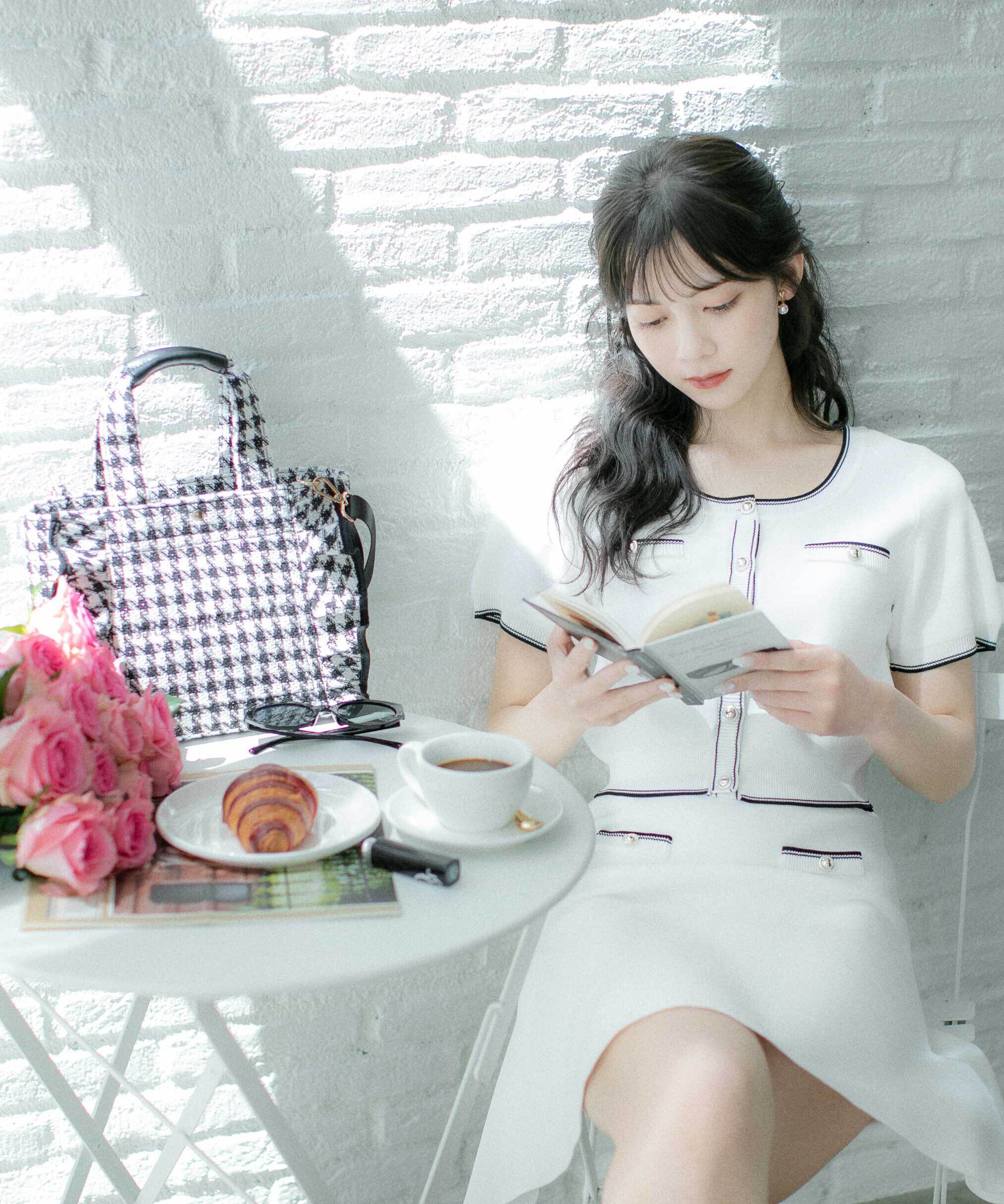  「配色ラインフレアスカートセットアップ」|ワンピース|