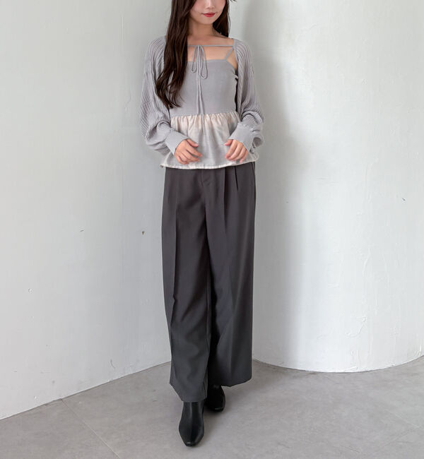 archives「ドッキングペプラムニットボレロアンサンプル」|カーディガン|