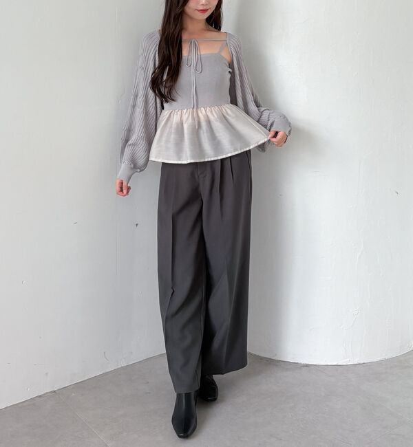 archives「ドッキングペプラムニットボレロアンサンプル」|カーディガン|