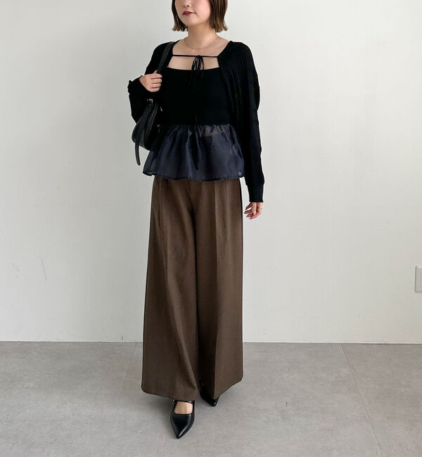 archives「ドッキングペプラムニットボレロアンサンプル」|カーディガン|