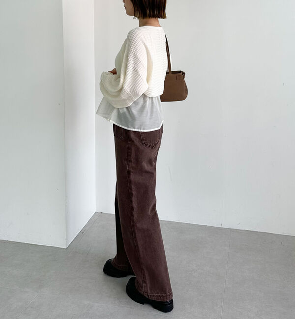 archives「ドッキングペプラムニットボレロアンサンプル」|カーディガン|