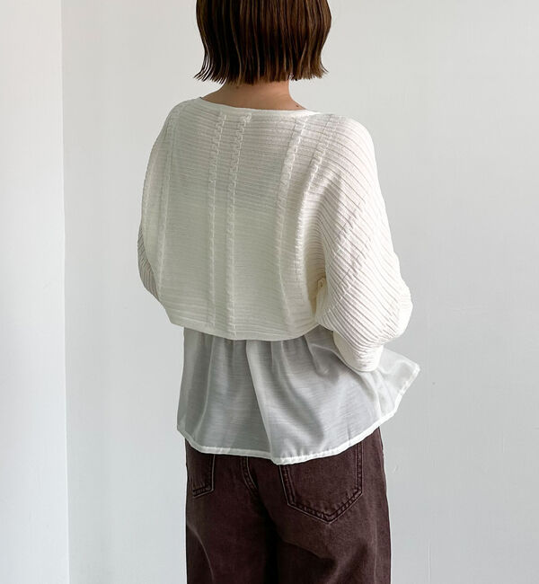 archives「ドッキングペプラムニットボレロアンサンプル」|カーディガン|