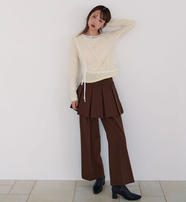 archives「チュールギャザーＴＯＰＳ&times;シアーＴＯＰＳ　ＳＥＴ」|カーディガン|