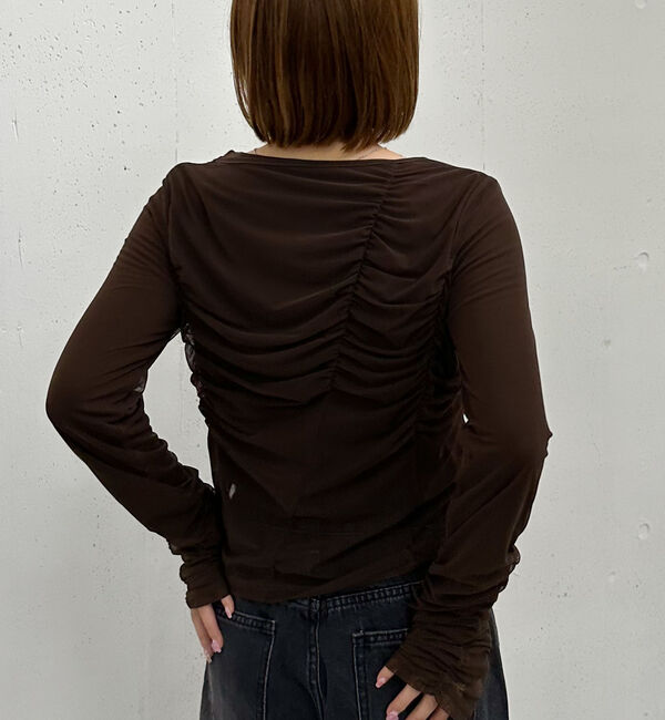 archives「チュールギャザーＴＯＰＳ&times;シアーＴＯＰＳ　ＳＥＴ」|カーディガン|